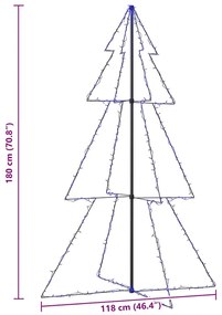 Árvore de Natal em cone 240 LEDs 118x180 cm interior e exterior