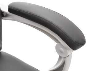 Cadeira escritório c/ função massagem couro artificial cinzento