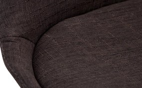 Cadeira de cozinha e sala de jantar Borneo em tecido com estrutura em Cor Nogueira 48 x 84 x 55 cm Cinzento escuro