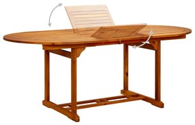 Mesa de Jardim  200 x 100 x 75 cm Madeira Maciça de Acácia