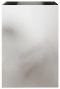 Vaso/floreira 52x48x75 cm aço inoxidável prateado