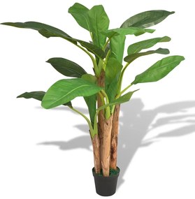 Planta bananeira artificial com vaso 175 cm verde