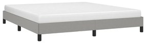 Estrutura de cama sem colchão 180x200 cm tecido cinzento-claro