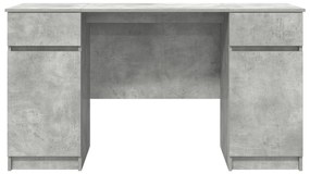 Escrivaninha vidaXL Cinza Concreto 140x49x76 cm Madeira Composta
