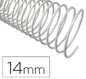Espiral Q-Connect Metálica Branco 64 5:1 14 mm 1 mm Caixa de 100 Unidades