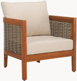 Cadeiras de jardim com braços em madeira de acácia Amanda, conjunto de 2