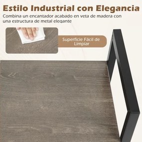 Estante metálica compacta 42 x 28 x 71 cm de 3 níveis com prateleiras abertas e proteção anti-tombamento para sala de estar, escritório ou estúdio, em