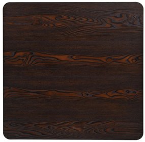 Mesa bistrô em MDF e aço quadrada 80x80x75 cm cinzento escuro