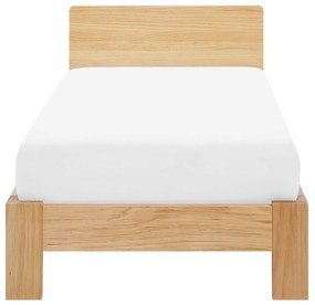 Cama de solteiro em madeira clara 90 x 200 cm ROYAN Beliani