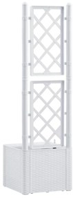 Vaso/floreira c/ treliça e sistema de rega automática branco