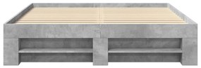 Estrutura de cama 150x200 cm derivados de madeira cinza cimento