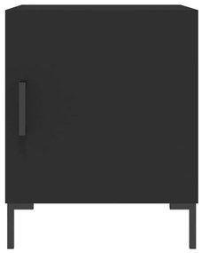 Mesa de cabeceira 2 pcs 40x40x50 cm derivados de madeira preto