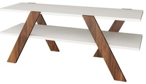 Móvel TV Basic – Branco e Nogueira – 120x45x33,1 cm