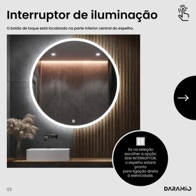 Espelho redondo com luz E1