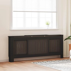 vidaXL Capa de Radiador Manual 2 pcs Preto (142-205) x 20.5 x 81.5 cm