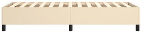 Estrutura de cama sem colchão 90x200 cm tecido creme