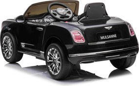 Carro elétrico para crianças até aos 5 anos Bentley Mulsanne 12V, pneus de borracha EVA, controlo remoto Preto