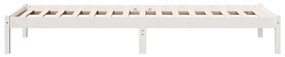 Cama extra longa sem colchão 100x210 cm pinho maciço branco