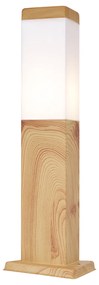 Candeeiro de pé moderno para exterior aço com impressão de madeira 45cm IP44 - Malois Moderno
