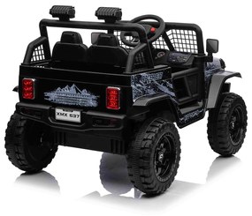 Jipe elétrico para Crianças 12V OFF ROAD 4x4 SPORT Rodas de EVA, Assento de couro Vermelho