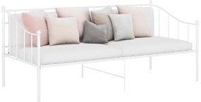 Sofá-cama 90x200 cm metal branco