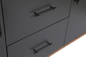 Console Cordoba – Walnut Anthracite – 160 cm x 77 cm x 40 cm