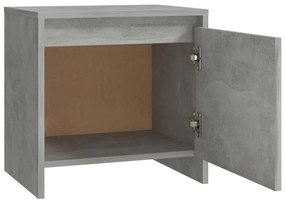 Mesa de cabeceira 45x34x44,5cm derivados madeira cinza cimento