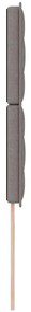 Cabeceira LED Design Linhas Taupe 100 cm Tecido