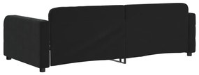 Sofá-cama 100x200 cm veludo preto