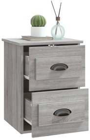 Mesas de cabeceira parede 2 pcs 41,5x36x53 cm cinzento sonoma