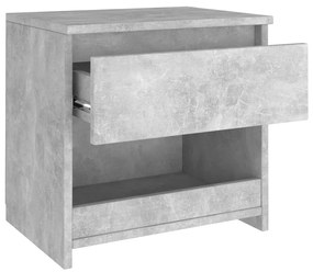 Mesas de cabeceira 2 pcs 40x30x39 cm contrapl. cinzento cimento