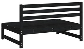 Sofás de centro para jardim 2 pcs 120x80 cm pinho maciço preto