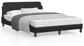 vidaXL Estrutura de cama c/ cabeceira 120x200cm couro artificial preto