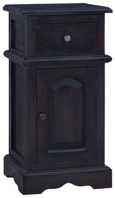 vidaXL Mesa de cabeceira mogno maciço castanho café preto-claro