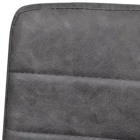 Cadeiras de jantar cantilever 2 pcs couro artificial cinzento