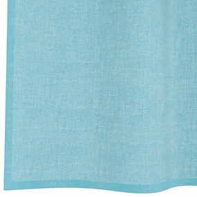 Cortinas de voile com ilhós 2 pcs turquesa