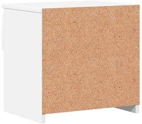 Mesa de cabeceira 40x30x39 cm contraplacado branco brilhante