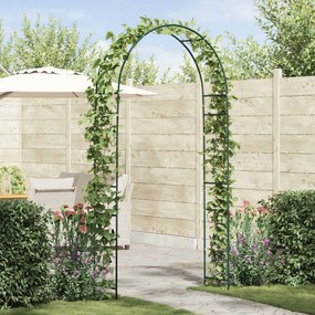 vidaXL Arco de Jardim Floral Verde 115 x 37 x 231 cm
