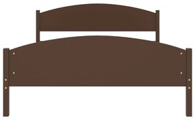 Estrutura de cama 160x200 cm pinho maciço castanho-escuro