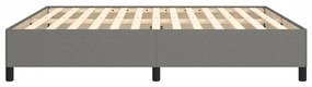 Estrutura de cama sem colchão 180x200 cm tecido cinzento-escuro