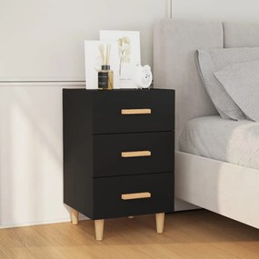 vidaXL Mesa de cabeceira 40x40x66 cm derivados de madeira preto