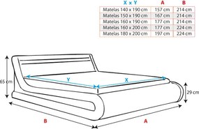 Cama Hidráulica com Arrumação "Patricia" - 150x190cm - Estrado e Colch