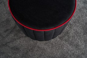 **** Pouffe Lindy – Anthracite &amp; Rosa – 40x40x40 cm

**