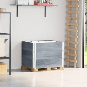 vidaXL Colares p/ paletes 3 pcs 80x60 cm madeira de pinho maciça cinza