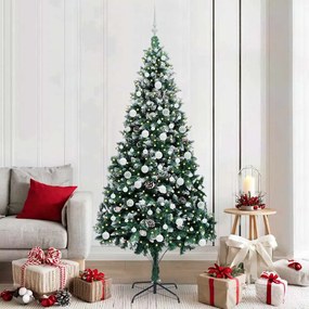 vidaXL Árvore de Natal Artificial Verde 210 cm PVC, Aço e Plástico