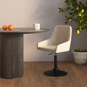 vidaXL Banco de bar veludo cor creme
