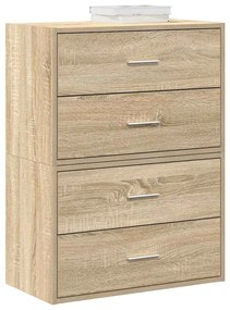 vidaXL Armários c/ 2 gavetas 2 pcs 60x31x40cm derivados madeira