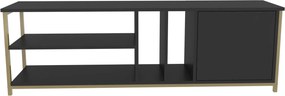 Móvel TV Stand Oneida – Dourado e Antracite – 140 cm x 35,3 cm x 50,8