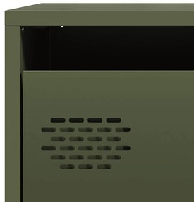 Aparador alto 39x35x103,5 cm aço verde azeitona
