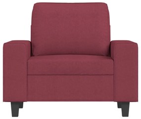 Poltrona 60 cm tecido vermelho tinto